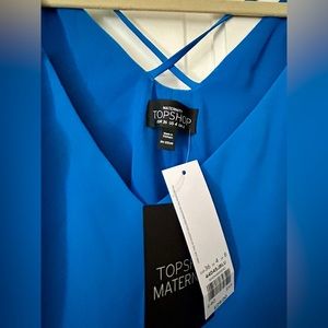NWT Topshop Maternity blue shift dress